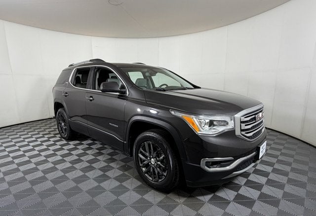 2019 GMC Acadia SLT in Iridium Metallic — front three-quarter view